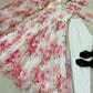 Floral Organza Taby Silk Anarkali Gown Set with Dupatta