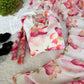 Floral Organza Taby Silk Anarkali Gown Set with Dupatta