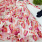 Floral Organza Taby Silk Anarkali Gown Set with Dupatta