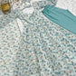 Floral Print Chiffon Anarkali Set with Dupatta and Pant – Fancy Neck & Potli Button Design
