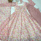 Floral Print Chiffon Anarkali Set with Dupatta and Pant – Fancy Neck & Potli Button Design