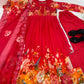 Floral Print Fox Georgette Gown Set with Dupatta and Pant
