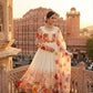 Floral Print Fox Georgette Gown Set with Dupatta and Pant