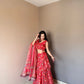 Floral Print Georgette Lehenga Set