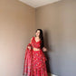 Floral Print Georgette Lehenga Set