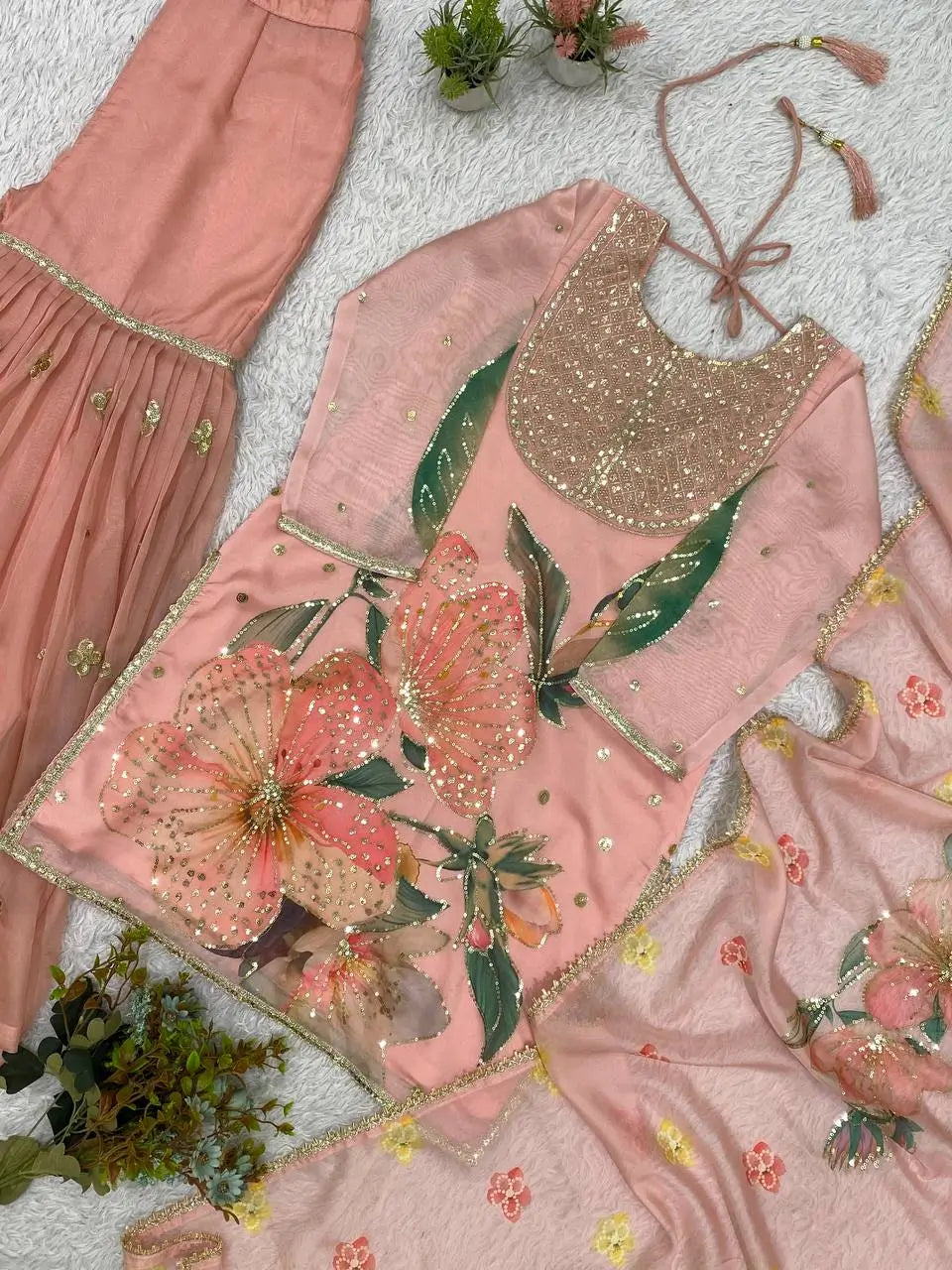 Floral Print Sharara Suit