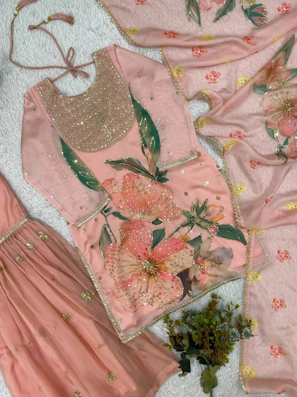 Floral Print Sharara Suit