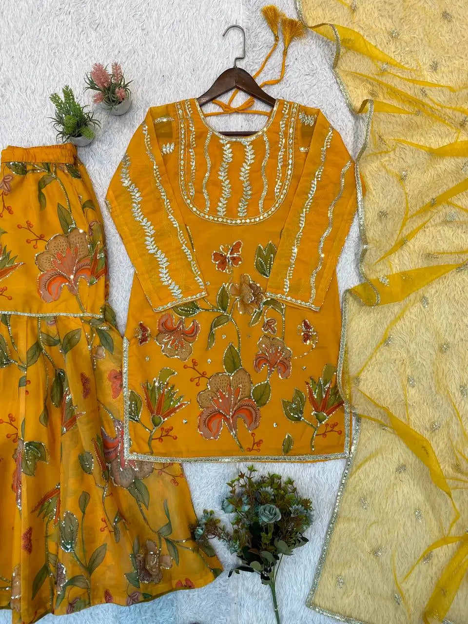 Floral Print Sharara Suit