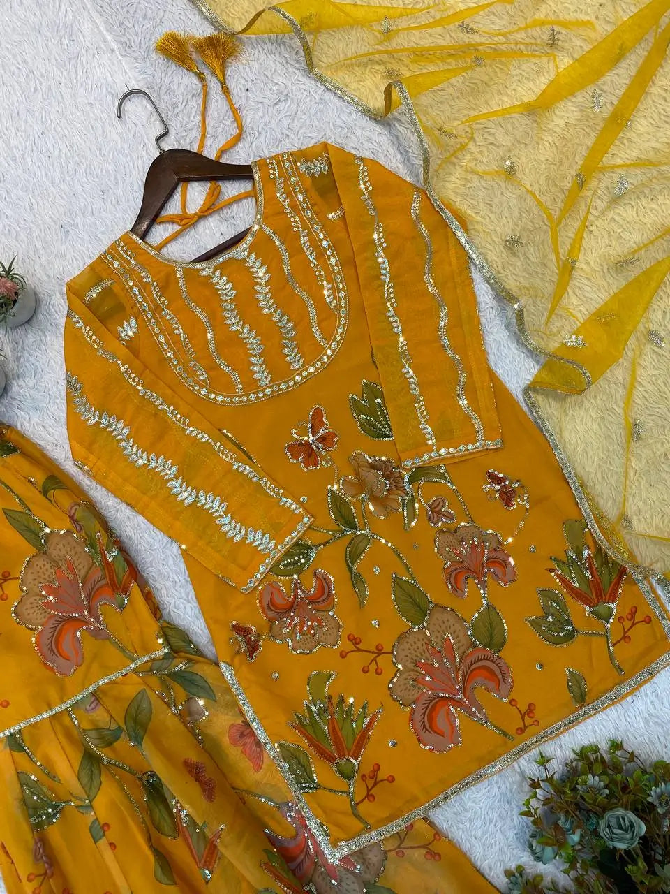 Floral Print Sharara Suit
