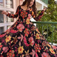 Floral Print Tissue Anarkali
