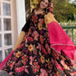 Floral Print Tissue Anarkali