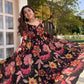 Floral Print Tissue Anarkali