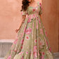 Floral Printed Faux Georgette Gown for Festive and Day Occasion Wear