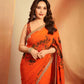 Floral Printed Georgette Saree for Festive and Party Wear
