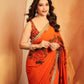Floral Printed Georgette Saree for Festive and Party Wear