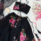 Floral Printed Organza Silk Lehenga Set with Dupatta