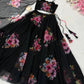 Floral Printed Organza Silk Lehenga Set with Dupatta