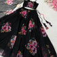 Floral Printed Organza Silk Lehenga Set with Dupatta