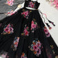 Floral Printed Organza Silk Lehenga Set with Dupatta