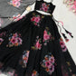 Floral Printed Organza Silk Lehenga Set with Dupatta