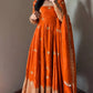 Floral Resham Sequin Silk Gown