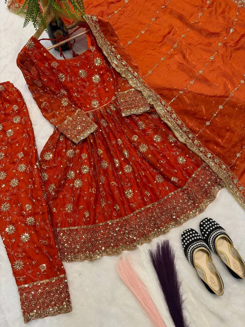 Floral Sequin Anarkali Suit