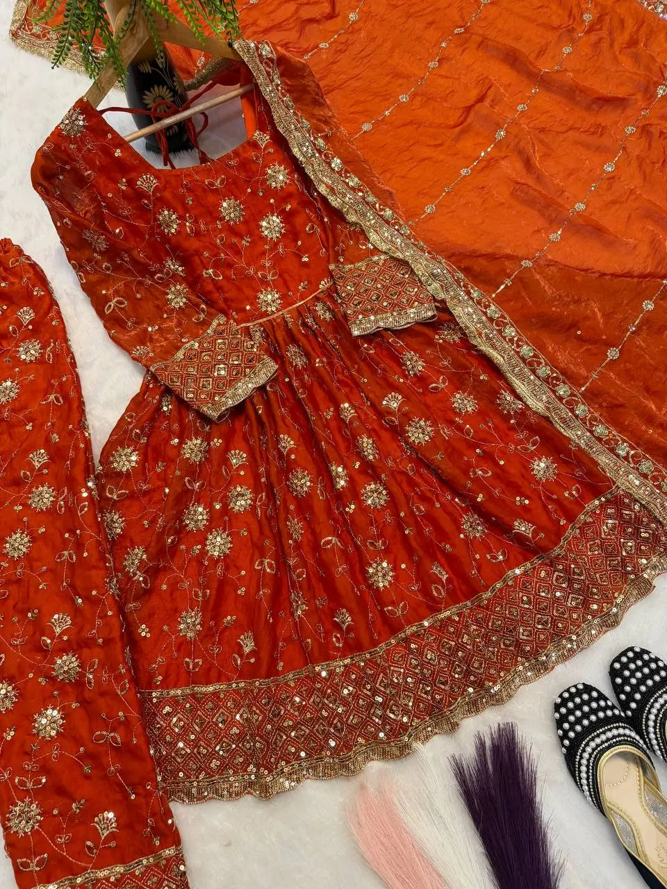 Floral Sequin Anarkali Suit