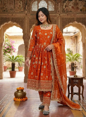 Floral Sequin Anarkali Suit