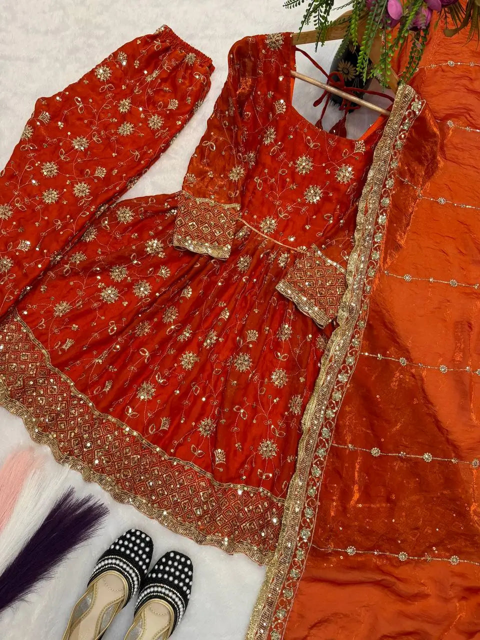 Floral Sequin Anarkali Suit