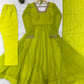 Flowy Georgette Gown Set for Festive and Wedding Occasions