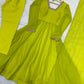 Flowy Georgette Gown Set for Festive and Wedding Occasions