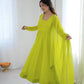 Flowy Georgette Gown Set for Festive and Wedding Occasions