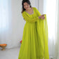 Flowy Georgette Gown Set for Festive and Wedding Occasions