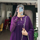 Foil Work Marble Anarkali Dress Set with Dupatta