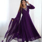 Fox Georgette Anarkali Set with Embroidery, Beads & Jari Work Dupatta