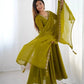 Fox Georgette Anarkali Set with Embroidery, Beads & Jari Work Dupatta