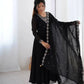 Fox Georgette Anarkali Set with Embroidery, Beads & Jari Work Dupatta