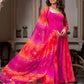 Fox Georgette Digital Print Anarkali Set with Dupatta & Pant – 7.5 Meter Flair