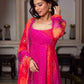 Fox Georgette Digital Print Anarkali Set with Dupatta & Pant – 7.5 Meter Flair