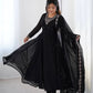Fox Georgette Embroidered Black Anarkali Set with Bead and Zari Work