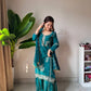 Fox Georgette Embroidered Gharara Set for Festive and Wedding Wear