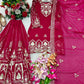 Fox Georgette Embroidered Kurta Sharara Set