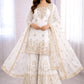 Fox Georgette Embroidered Kurta Sharara Set