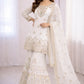 Fox Georgette Embroidered Kurta Sharara Set