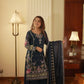 Fox Georgette Embroidered Kurti Circular Palazzo Set for Wedding and Festive Wear