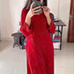 Fox Georgette Embroidered Kurti Pant Set with Dupatta