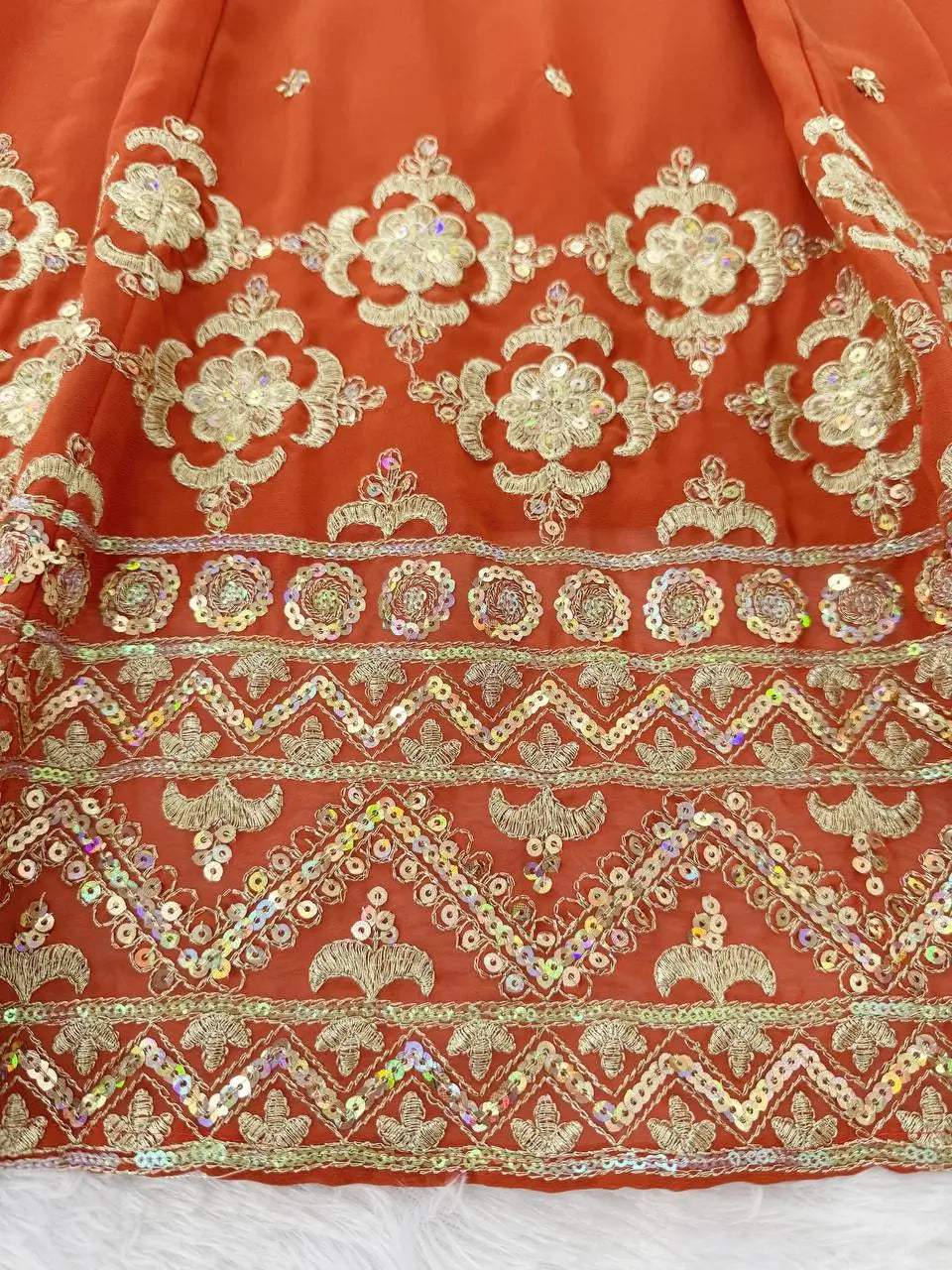 Fox Georgette Embroidered Lehenga Set with Dupatta