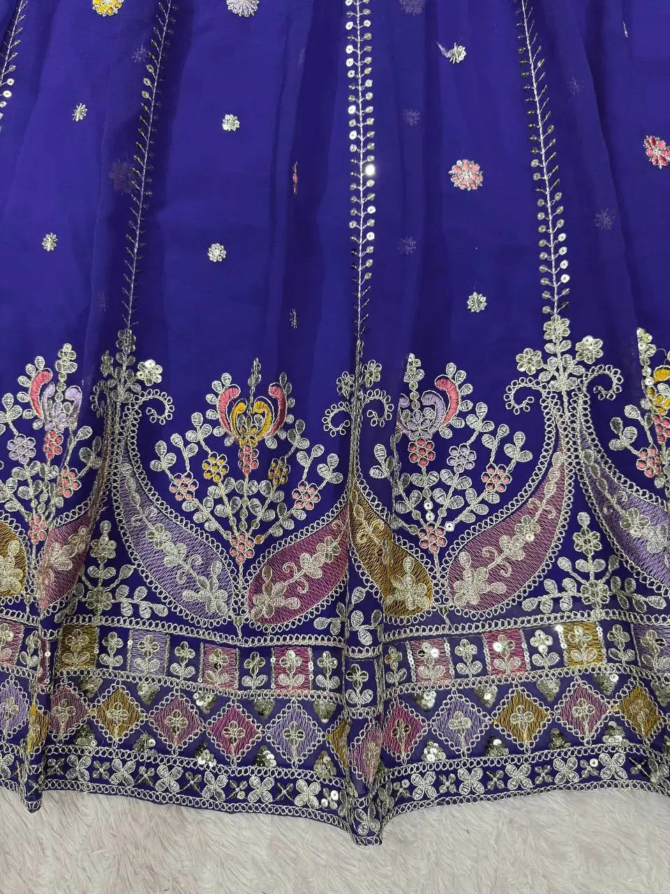 Fox Georgette Embroidered Lehenga Set with Dupatta