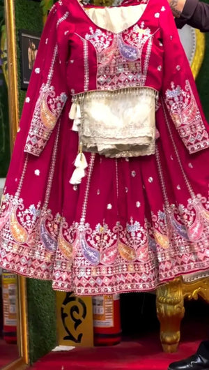 Fox Georgette Embroidered Lehenga Set with Dupatta