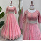 Fox Georgette Embroidered Lehenga Set with Net Dupatta
